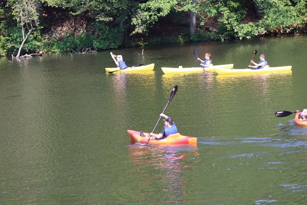 Kayaking on the lake
