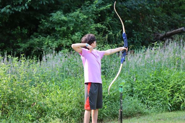 Archery practice at the range